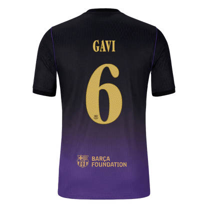 GAVI #6 Barcelona Extérieur Maillot 2026/27 Black/Purple Joueur - UCL
