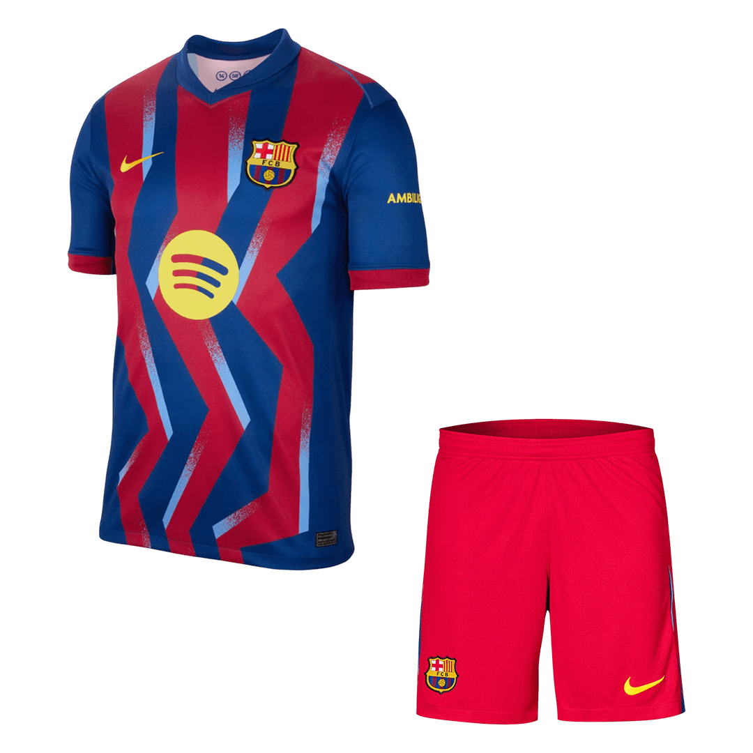 Barcelona Fourth Away Maillot Kit 2025/26 Rouge&Bleu