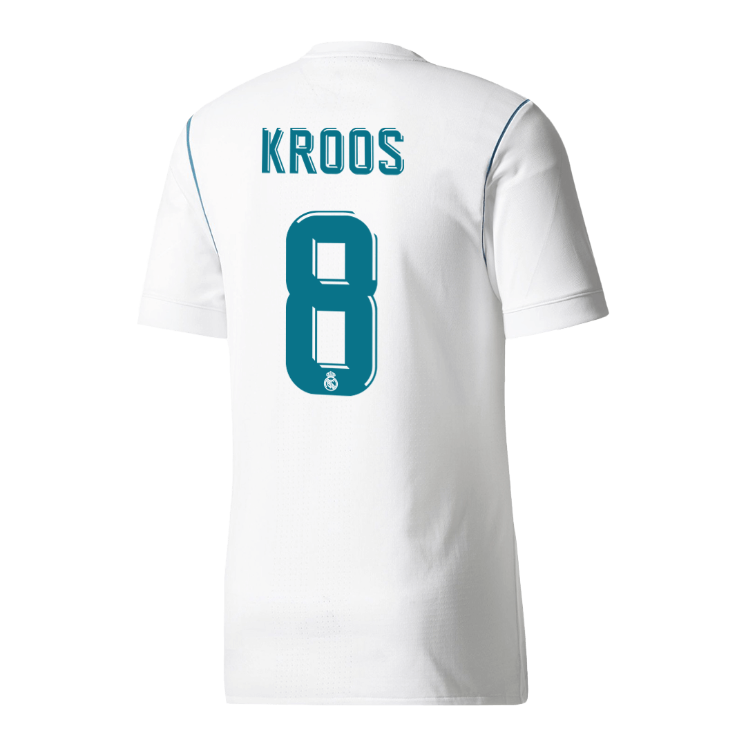 Maillot Rétro KROOS #8 Real Madrid Domicile 2017/18 Blanc