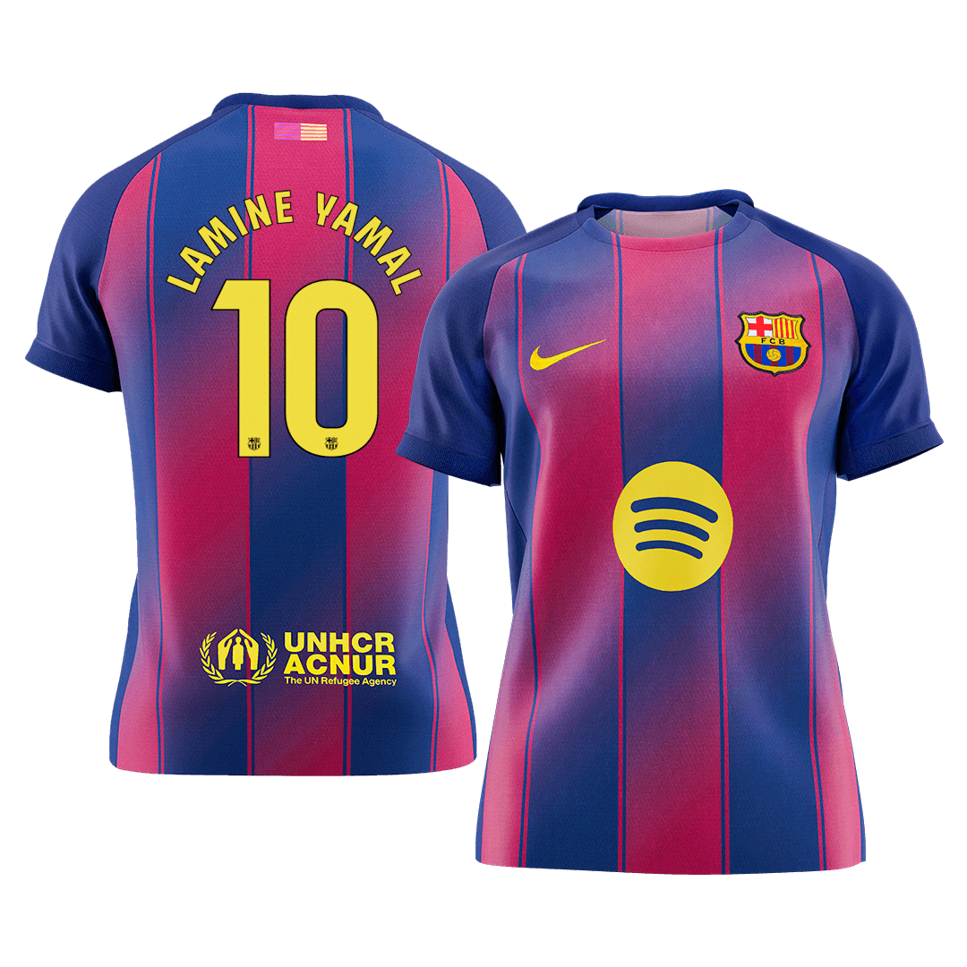 LAMINE YAMAL #10 Barcelona Domicile Maillot 2025/26 Rouge&Bleu - Super