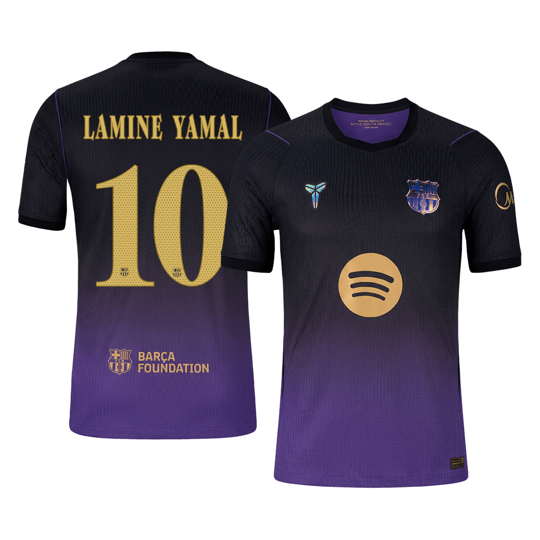 LAMINE YAMAL #10 Barcelona Extérieur Maillot 2026/27 Black/Purple Joueur - UCL