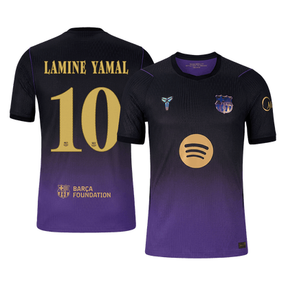 LAMINE YAMAL #10 Barcelona Extérieur Maillot 2026/27 Black/Purple Joueur - UCL