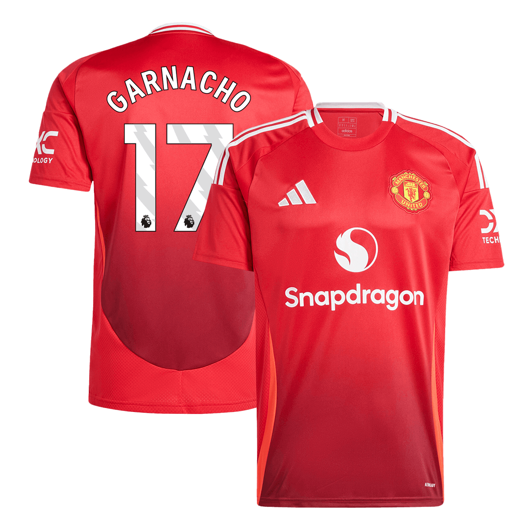 GARNACHO #17 Manchester United Domicile Maillot 2024/25 Rouge