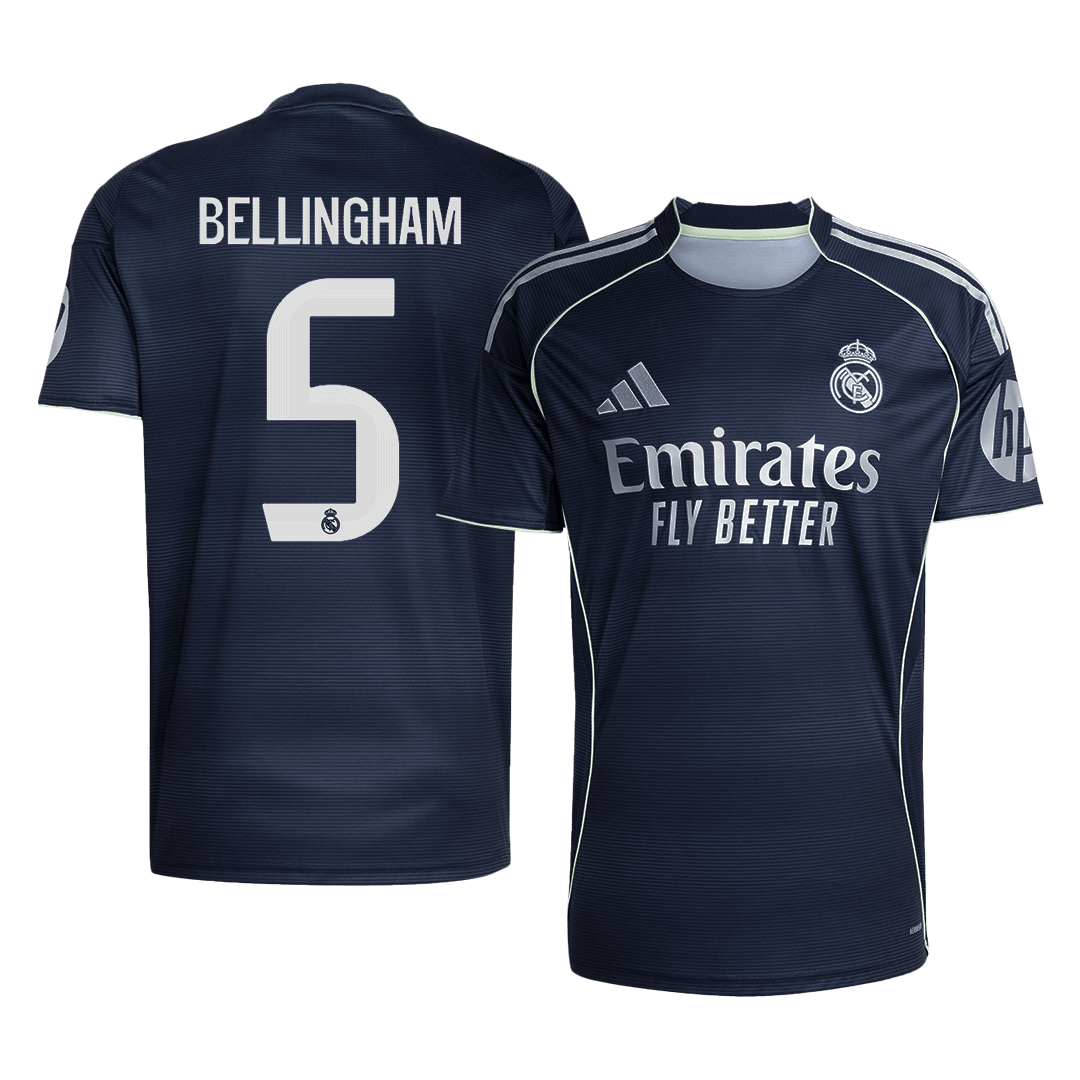 BELLINGHAM #5 Real Madrid Maillot Extérieur 2025/26 Bleu Marine - Super