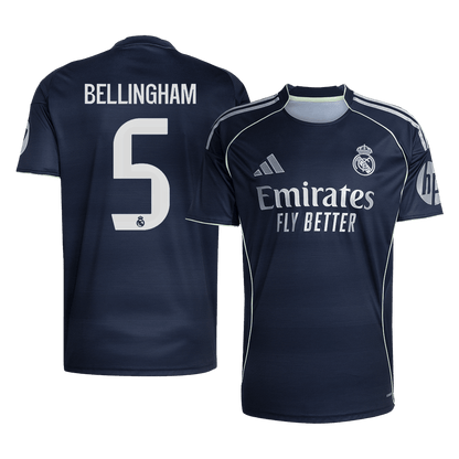 BELLINGHAM #5 Real Madrid Maillot Extérieur 2025/26 Bleu Marine - Super