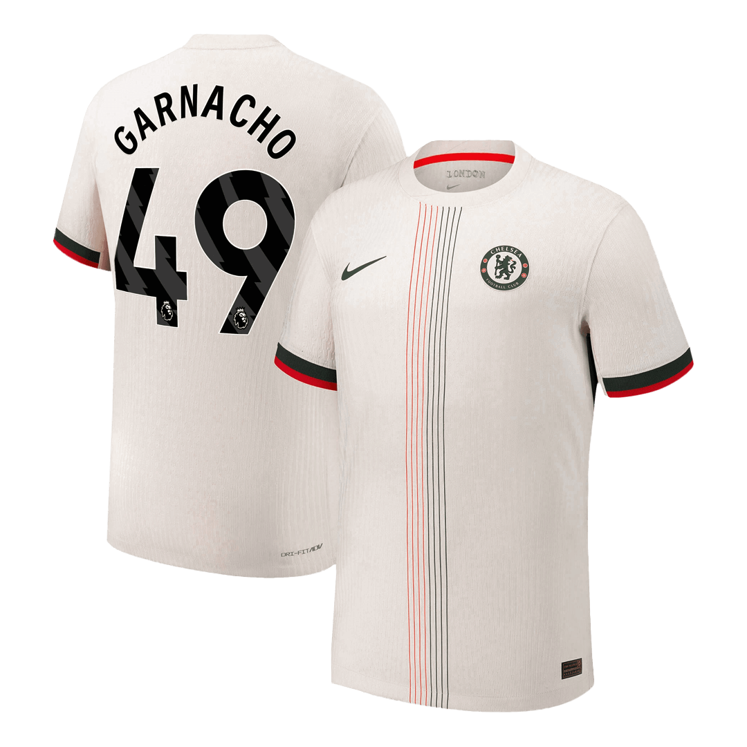 GARNACHO #49 Chelsea Extérieur Maillot 2025/26 Blanc Joueur