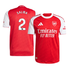 SALIBA #2 Arsenal Domicile Maillot 2025/26 Rouge Joueur
