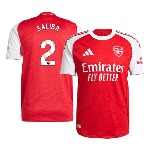 SALIBA #2 Arsenal Domicile Maillot 2025/26 Rouge Joueur