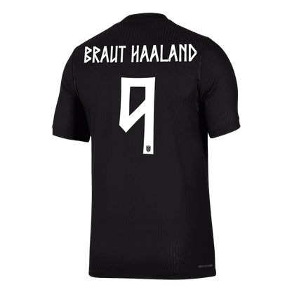 BRAUT HAALAND #9 Norvège Maillot Extérieur - Coupe du Monde 2026 Noir Joueur