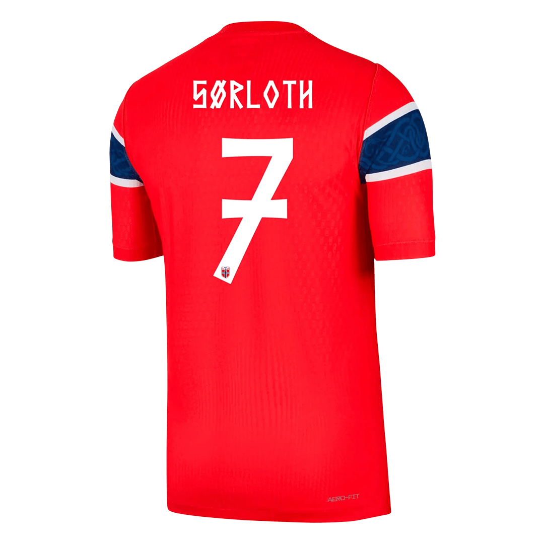 SØRLOTH #7 Norway Home Shirt - World Cup 2026 Red Player