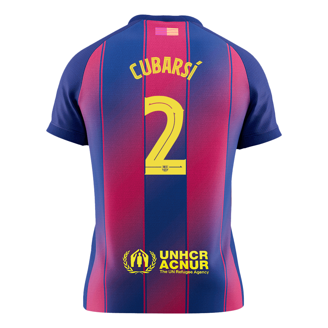 CUBARSÍ #2 Barcelone Domicile Maillot 2025/26 Rouge&Bleu - UCL - Super