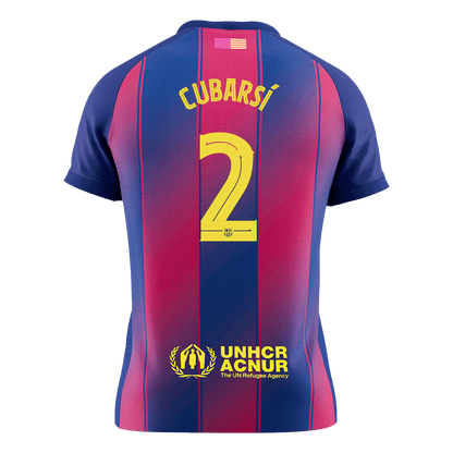 CUBARSÍ #2 Barcelone Domicile Maillot 2025/26 Rouge&Bleu - UCL - Super