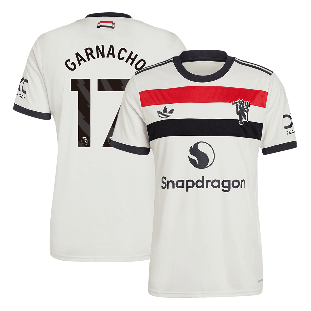 GARNACHO #17 Manchester United Troisième Maillot 2024/25 Blanc