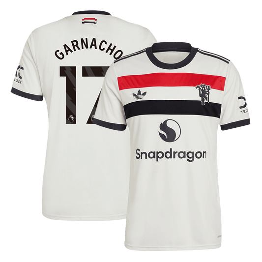 GARNACHO #17 Manchester United Troisième Maillot 2024/25 Blanc