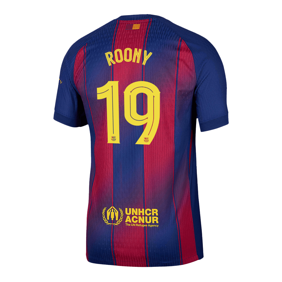 ROONY #19 Barcelona Domicile Maillot 2025/26 Rouge&Bleu Joueur - UCL