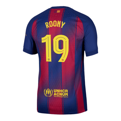 ROONY #19 Barcelona Domicile Maillot 2025/26 Rouge&Bleu Joueur - UCL