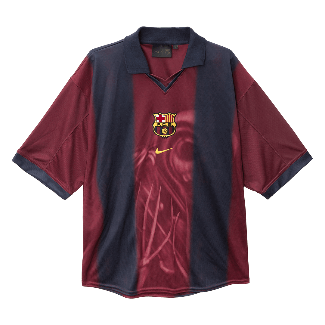 Retro Barcelona Domicile Maillot 2000/01 Rouge&Bleu