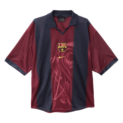 Retro Barcelona Domicile Maillot 2000/01 Rouge&Bleu