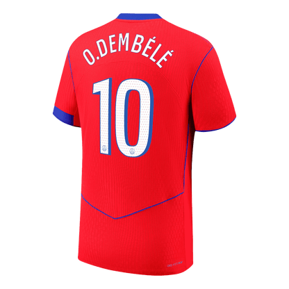 O.DEMBÉLÉ #10 PSG Troisième Maillot 2025/26 Rouge Joueur