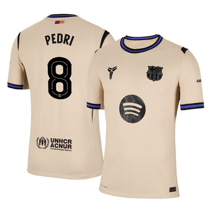 PEDRI #8 Barcelone Extérieur Maillot 2025/26 Jaune Joueur - UCL