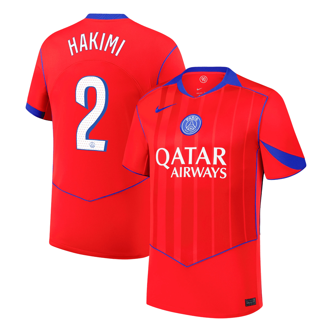 Maillot Domicile PSG 2025/26 HAKIMI #2 Rouge
