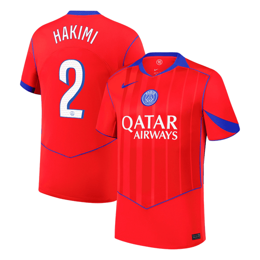 Maillot Domicile PSG 2025/26 HAKIMI #2 Rouge