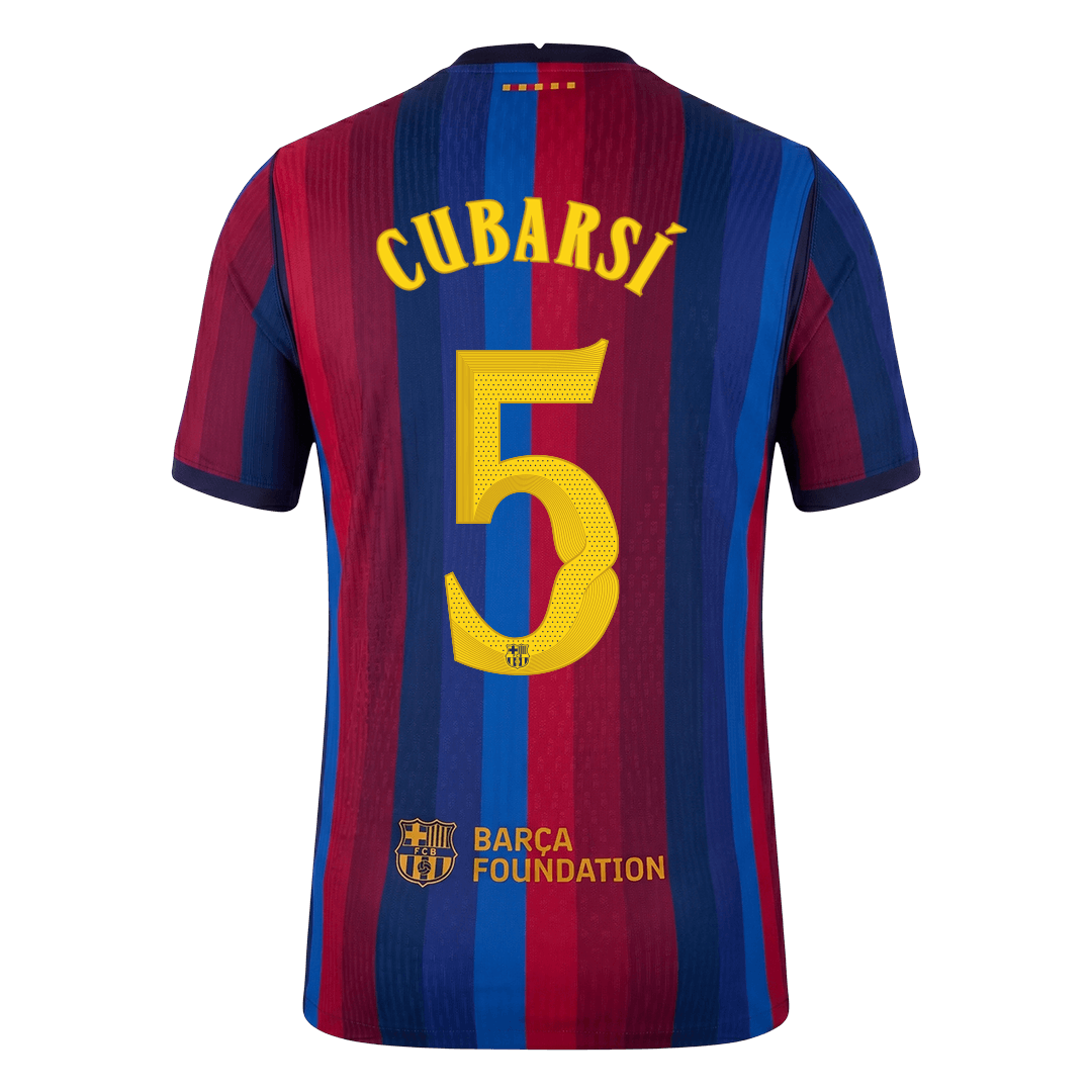 CUBARSÍ #5 Barcelona Domicile Maillot 2026/27 Rouge&Bleu Joueur - UCL