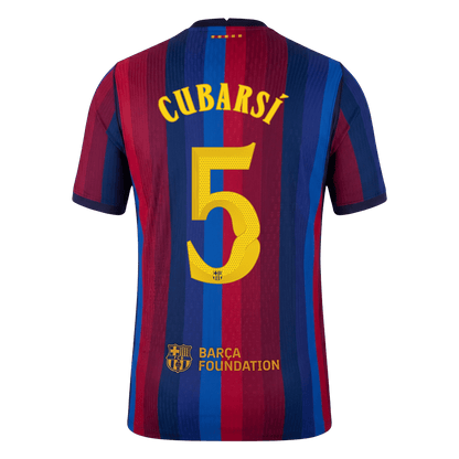 CUBARSÍ #5 Barcelona Domicile Maillot 2026/27 Rouge&Bleu Joueur - UCL