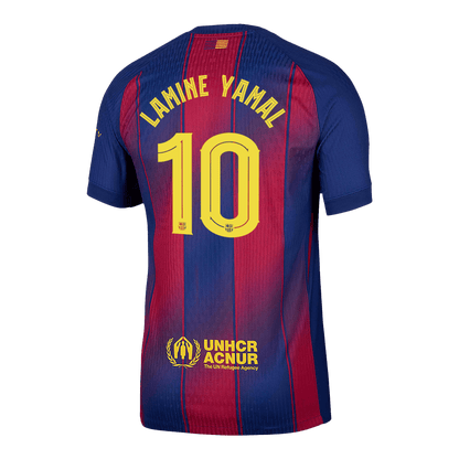 LAMINE YAMAL #10 Barcelona Domicile Maillot 2025/26 Rouge&Bleu Joueur - UCL