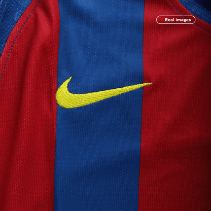 Maillot Rétro Domicile Barcelone 2005/06 Rouge&Bleu - UCL