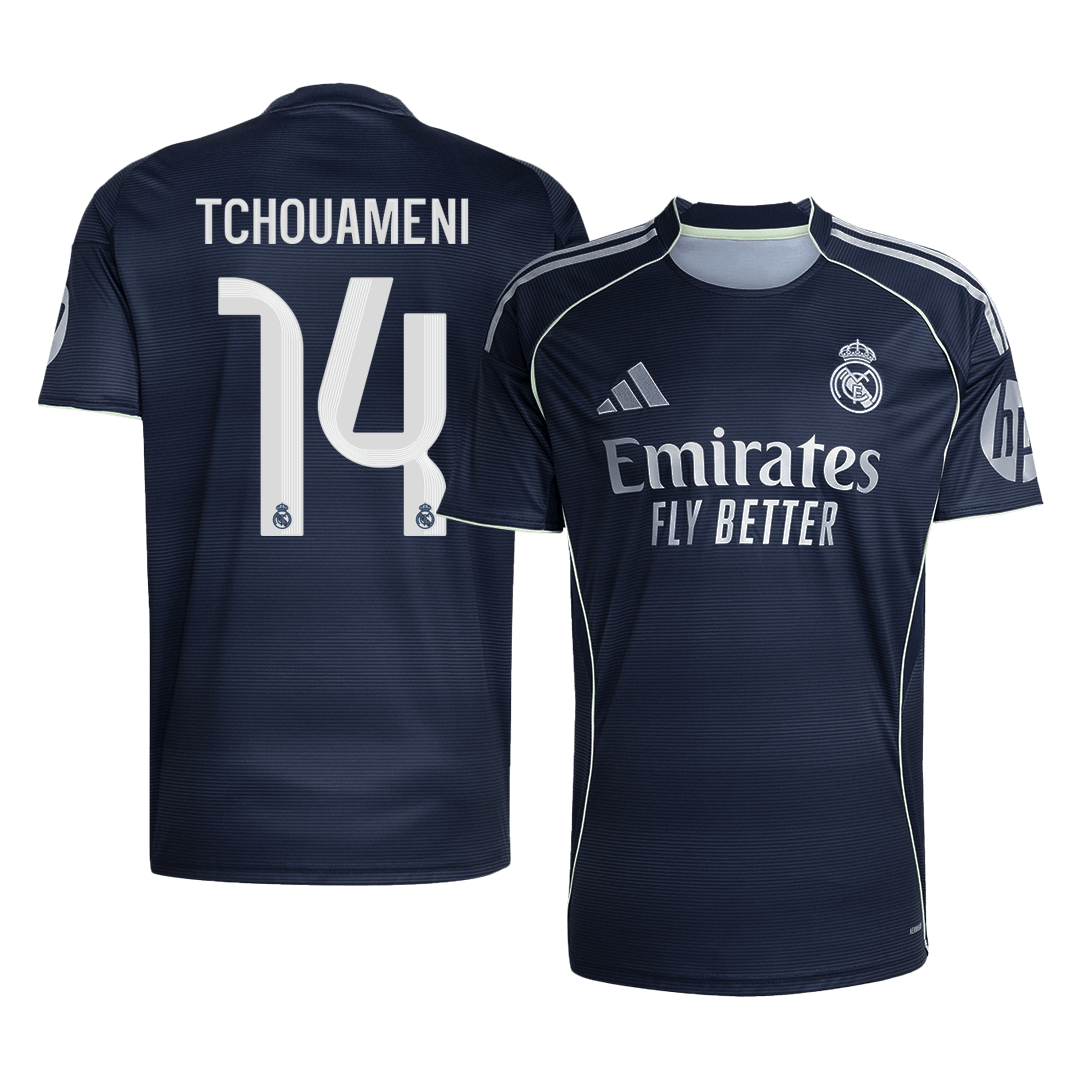 TCHOUAMENI #14 Real Madrid Extérieur Maillot 2025/26 Bleu marine - Super