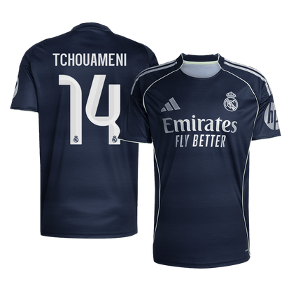 TCHOUAMENI #14 Real Madrid Extérieur Maillot 2025/26 Bleu marine - Super