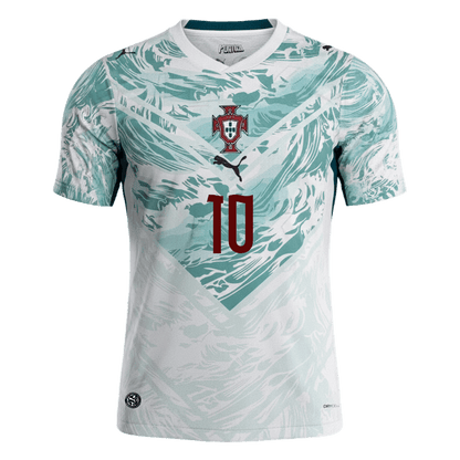 Maillot extérieur Portugal BERNARDO #10 - Coupe du Monde 2026 Blanc&Vert