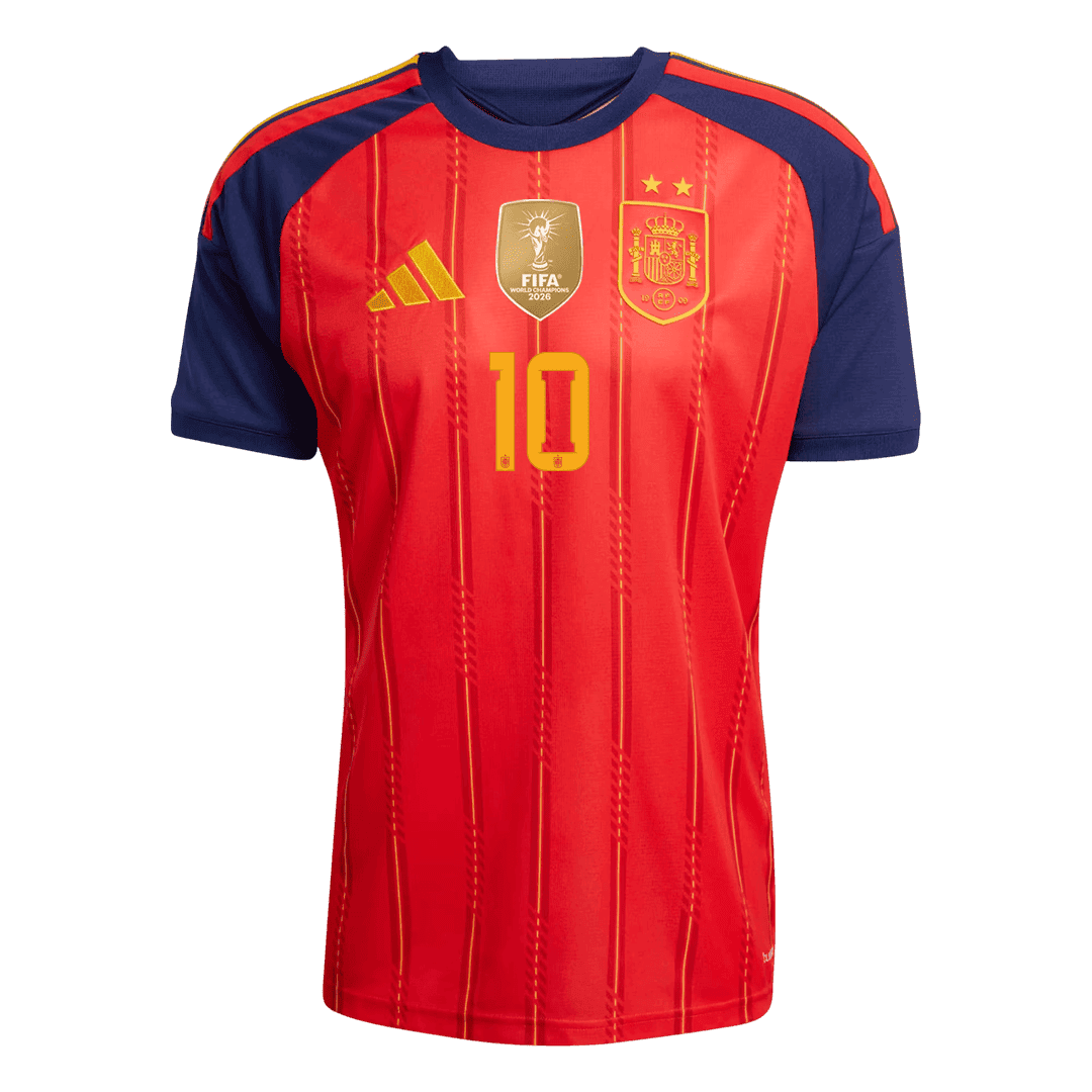 OLMO #10 Espagne Domicile Maillot - Coupe du Monde 2026 Rouge