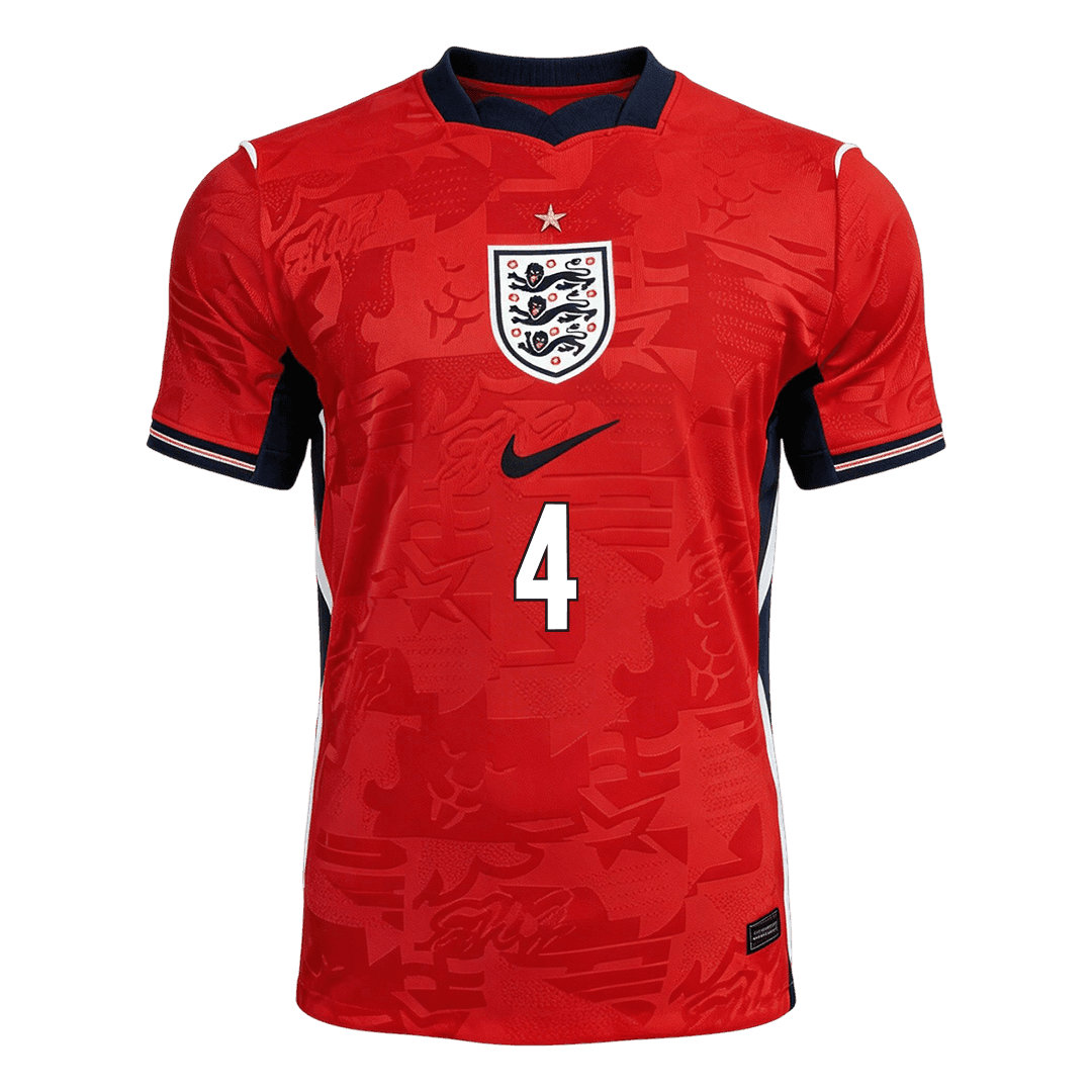 RICE #4 Angleterre Maillot extérieur - Coupe du Monde 2026 Rouge