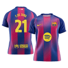 F.DE JONG #21 Barcelona Domicile Maillot 2025/26 Rouge&Bleu - UCL - Super