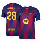 ROONY #28 Barcelona Domicile Maillot 2025/26 Rouge&Bleu Joueur