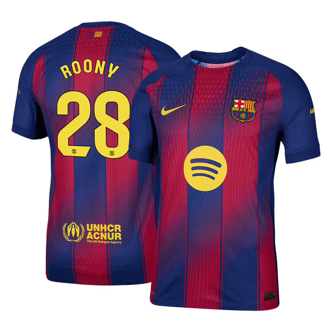 ROONY #28 Barcelona Domicile Maillot 2025/26 Rouge&Bleu Joueur