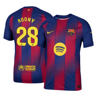 ROONY #28 Barcelona Domicile Maillot 2025/26 Rouge&Bleu Joueur