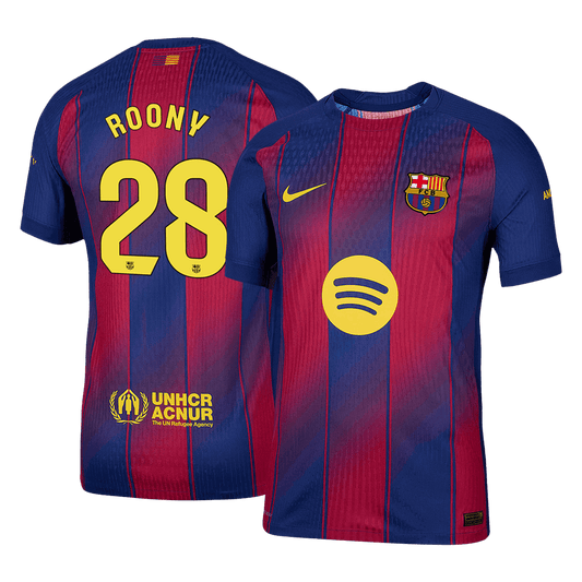 ROONY #28 Maillot Domicile Barcelone 2025/26 Rouge&Bleu Joueur