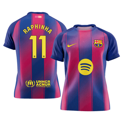 RAPHINHA #11 Barcelone Domicile Maillot 2025/26 Rouge&Bleu - Super