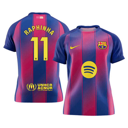 RAPHINHA #11 Barcelone Domicile Maillot 2025/26 Rouge&Bleu - Super