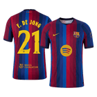 ف. دي يونغ #21 برشلونة القميص الأساسي 2026/27 أحمر وأزرق إصدار اللاعبين - دوري أبطال أوروبا