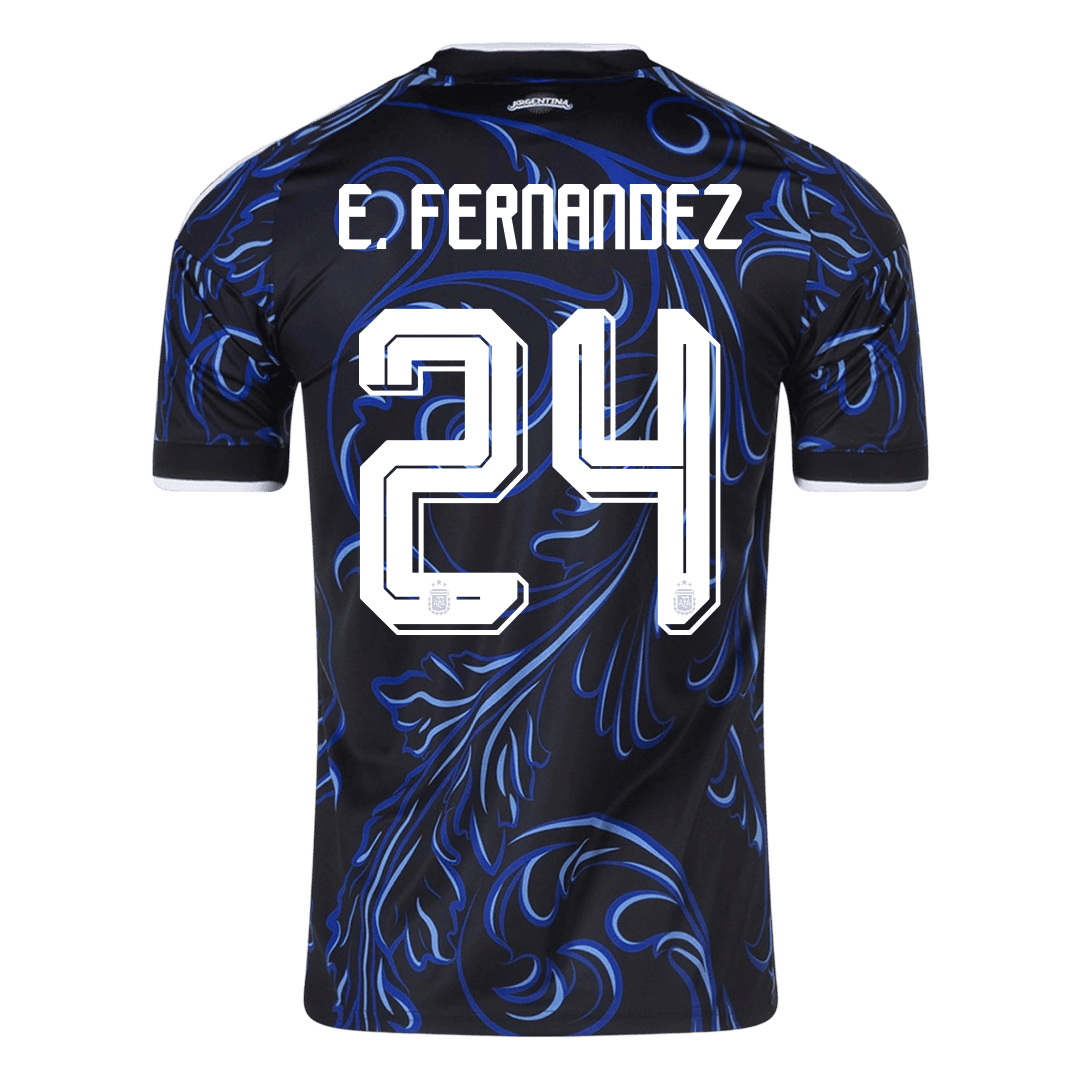 E. FERNANDEZ #24 Argentine Maillot Extérieur - Coupe du Monde 2026 Noir