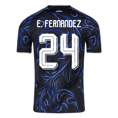 E. FERNANDEZ #24 Argentine Maillot Extérieur - Coupe du Monde 2026 Noir