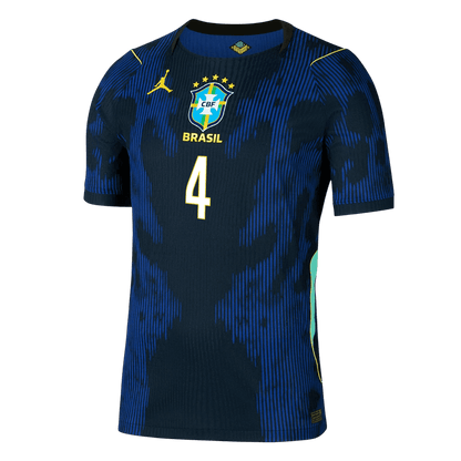 MARQUINHOS #4 Brésil Maillot Extérieur - Coupe du Monde 2026 Bleu Marine Joueur