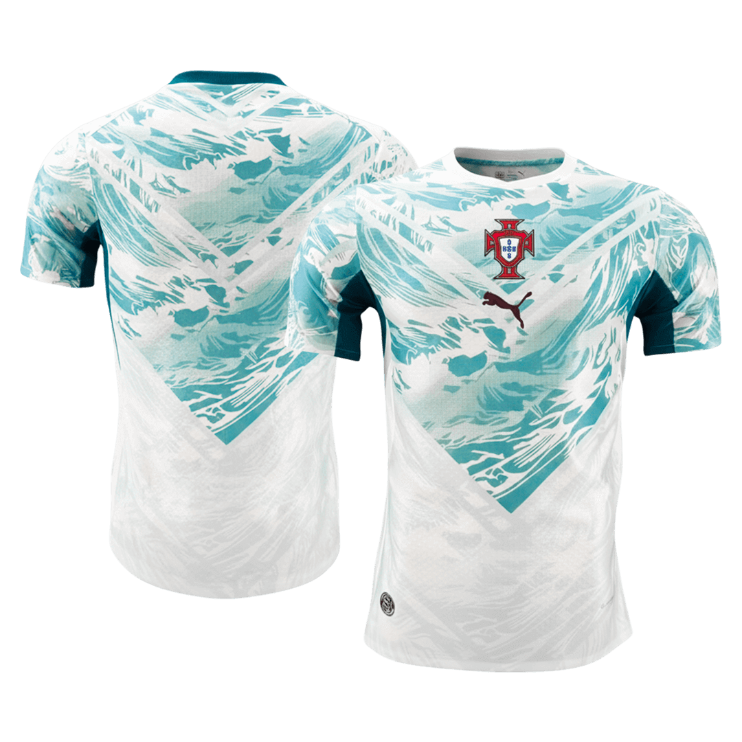 Maillot Extérieur Portugal - Coupe du Monde 2026 Joueur Blanc&Vert