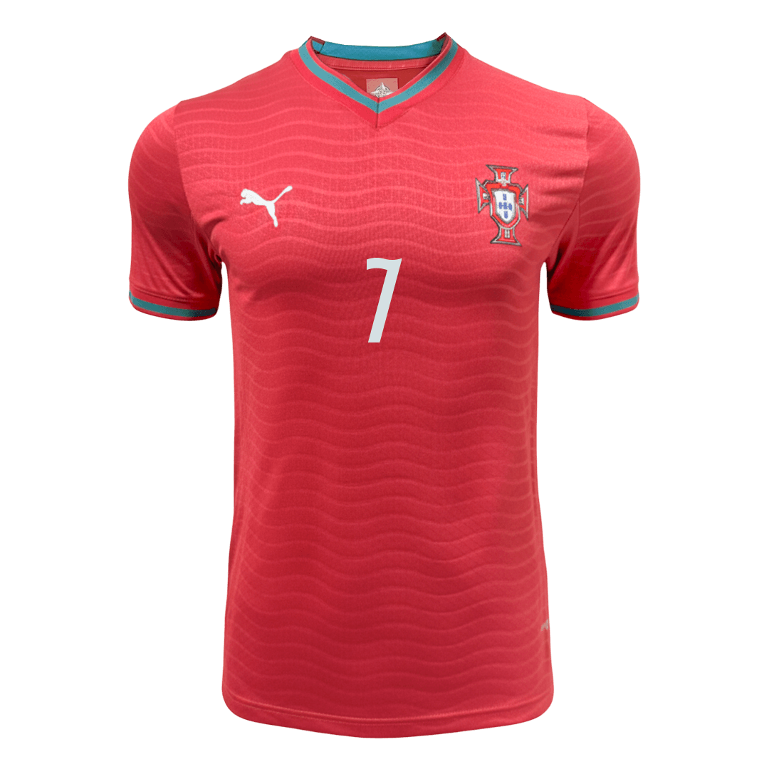 Maillot Domicile RONALDO #7 Portugal - Coupe du Monde 2026 Rouge Joueur