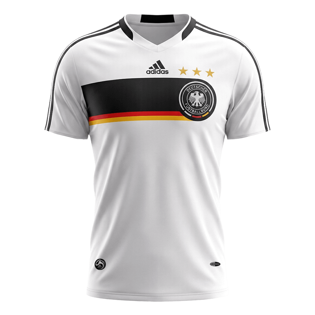 Maillot Domicile Rétro Allemagne 2008 Blanc