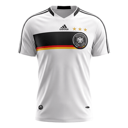Maillot Domicile Rétro Allemagne 2008 Blanc